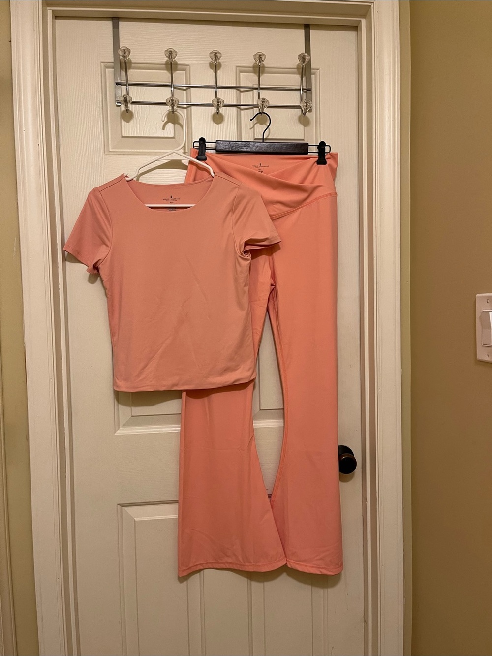 Simply Southern Peach Flare Pants Set